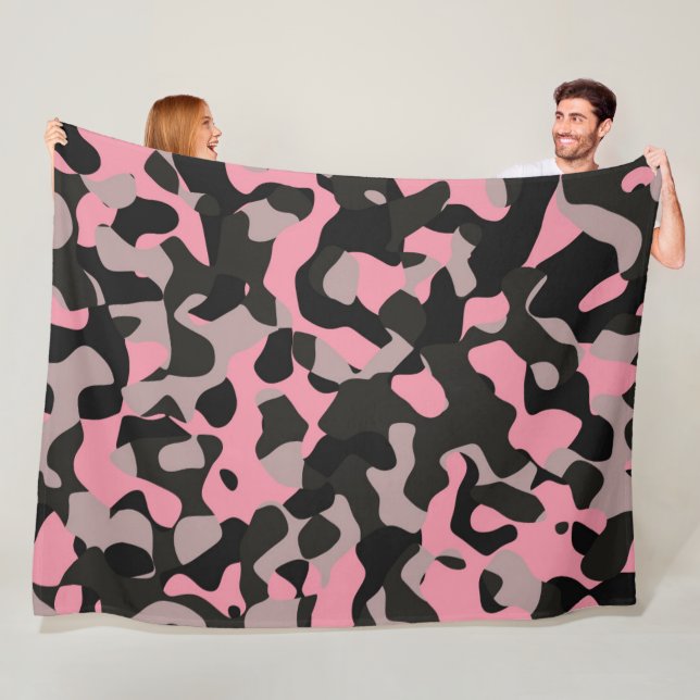 Manta Polar Camo rosa y negro (In situ)