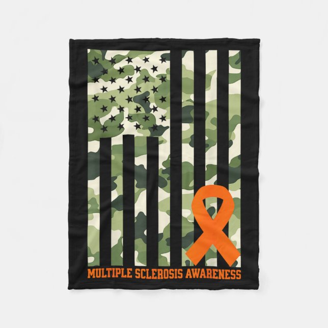 Manta Polar Camo Usa Flag Multiple Sclerosis Awareness Month M (Anverso)