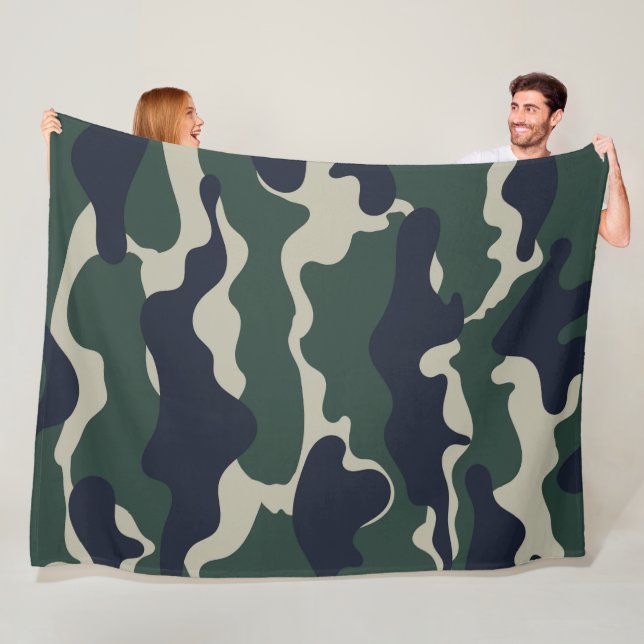 Manta Polar Camouflage 6 60x80 Fleece Blanket (In situ)