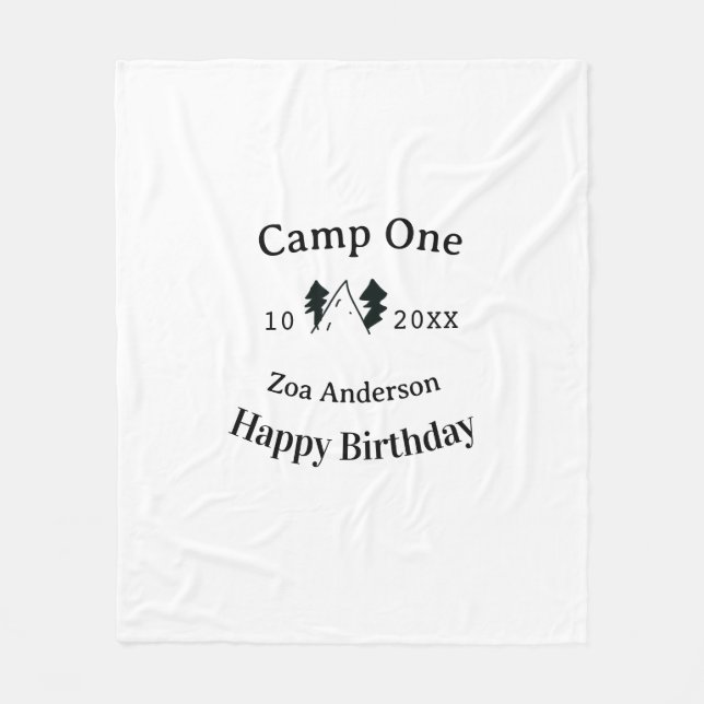 Manta Polar Camp one happy birthday name date campingadventure (Anverso)
