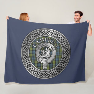 Manta Polar Campbell Escudo y Tartan Knot Fleece Blanket