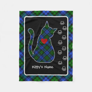 Manta Polar Campbell Tartan Kitty Personalizada