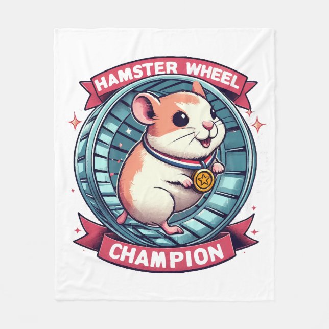 Manta Polar Campeón de Rueda de Hámster (Anverso)