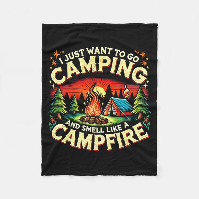 Manta Polar Camper Funny Cute Camng Glamng Campfire Quote Camp (Anverso)