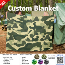 Camping Blanket Camouflage Añadir a los niños adol
