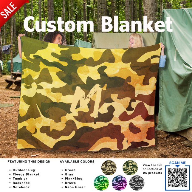 Manta Polar Camping Blanket Camouflage Añadir a los niños adol (Subido por el creador)