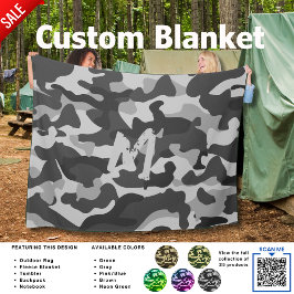 Manta Polar Camping Blanket Camouflage Añadir a los niños adol