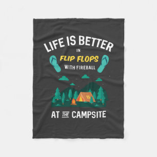 Manta Polar Camping - Flip Flops con bola de fuego