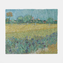 Manta Polar Campo con Lirios Cerca de Arles Vincent Van Gogh