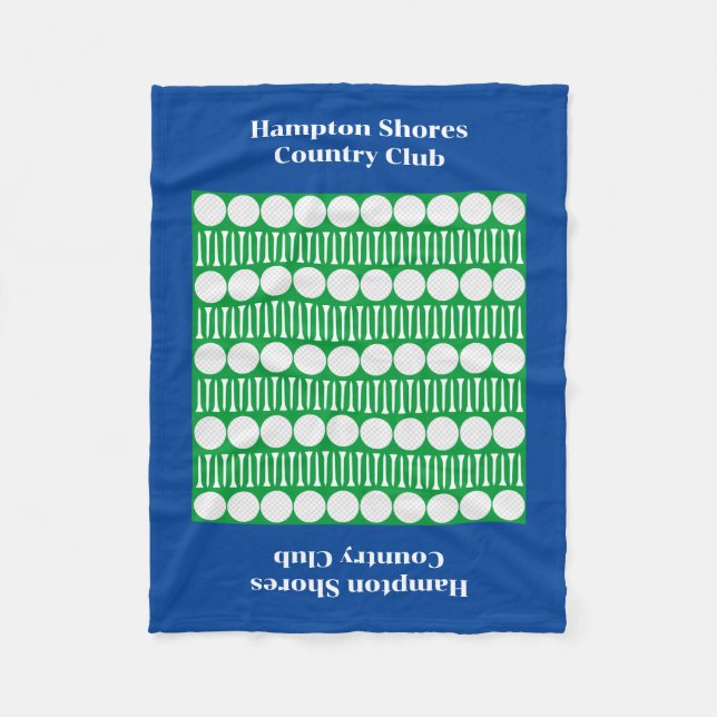 Manta Polar Campo de golf Carro Blue Fleece Blanket (Anverso)