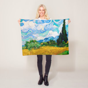 Manta Polar Campo de trigo con cipreses, Van Gogh