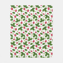 Campos de fresa en blanco