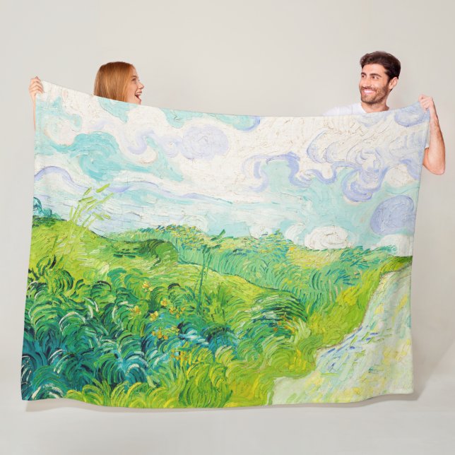 Manta Polar Campos de Trigo Verde, Van Gogh (In situ)