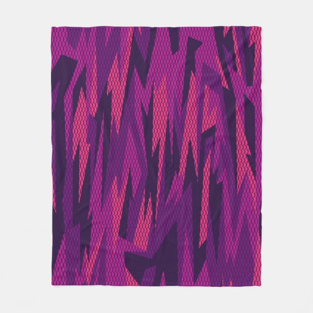 Manta Polar Camuflaje a rayas: Patrón geométrico abstracto (Anverso)