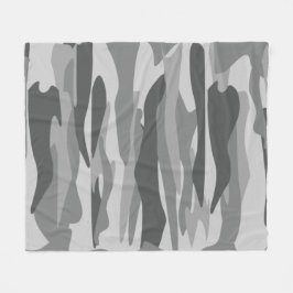 Manta Polar Camuflaje abstracto de tono gris