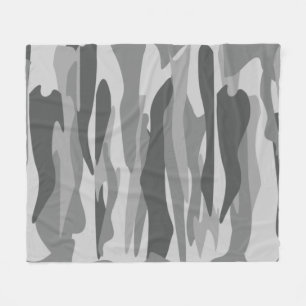 Manta Polar Camuflaje abstracto de tono gris