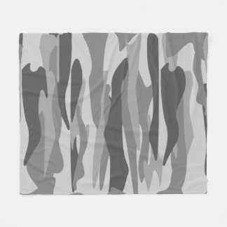 Manta Polar Camuflaje abstracto de tono gris