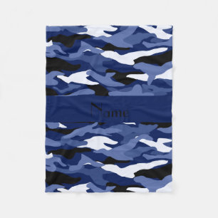 Manta Polar Camuflaje conocido personalizado de los azules