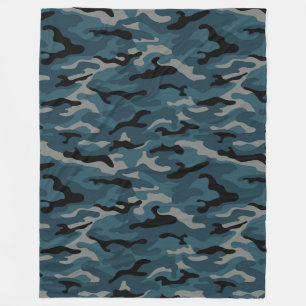 Manta Polar Camuflaje de camo azul nocturno