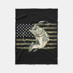 Manta Polar Camuflaje de pesca bandera estadounidense de EE. U
