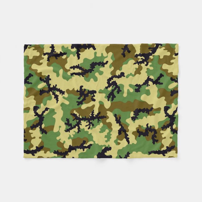 Manta Polar Camuflaje de Woodland (Frente (Horizontal))