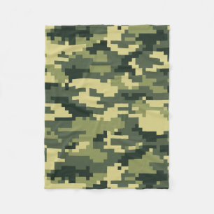 Manta Polar Camuflaje digital de bosque de 8 bits / Camo
