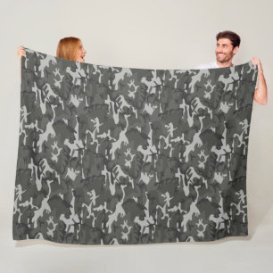 Manta Polar Camuflaje Gris