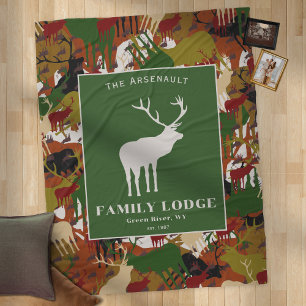Manta Polar Camuflaje Marrón Verde Personalizado