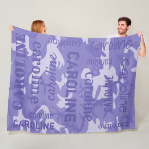 Manta Polar Camuflaje Morado Personalizado