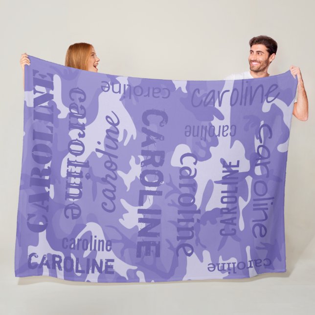 Manta Polar Camuflaje Morado Personalizado (In situ)