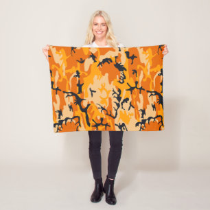 Manta Polar Camuflaje naranja, militar, ejército