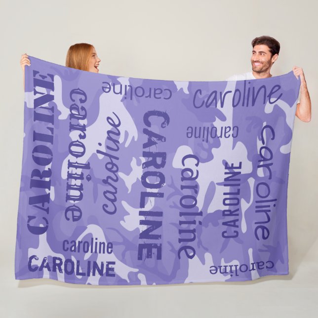 Manta Polar Camuflaje Personalizado Morado (In situ)