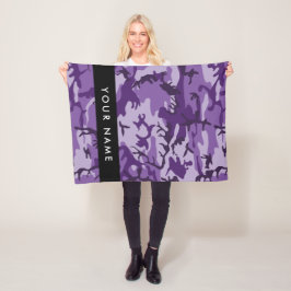 Manta Polar Camuflaje púrpura Tu nombre Personaliza