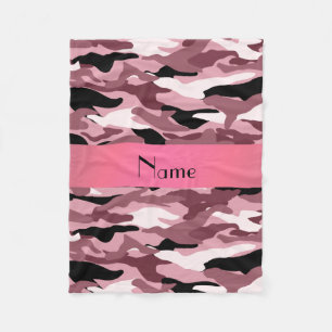 Manta Polar Camuflaje rosado bonito conocido personalizado