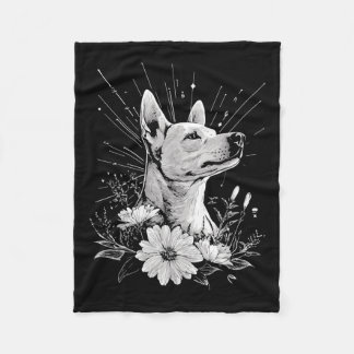 Manta Polar Canaan Dog Lover Tattoo estilo retro