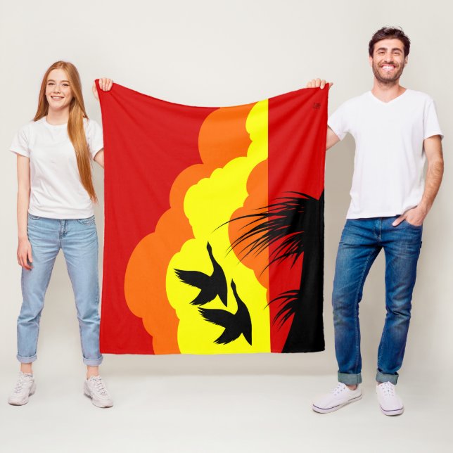 Manta Polar Canadá Geese En Sunset (In situ)