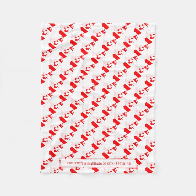 Manta Polar CANADÁ: LAS CUBIERTAS DE AMOR DE LAS Escrituras Cr (Anverso)