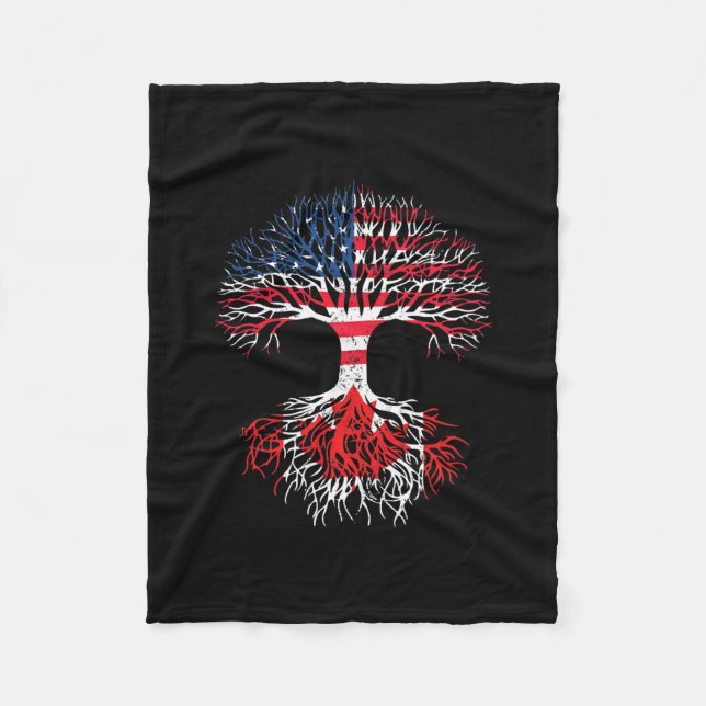 Manta Polar Canadian Roots American Grown Canada Flag Men (Anverso)