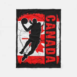 Manta Polar Canadiense Bysketbyll Player Canada Flag Bysketbyl