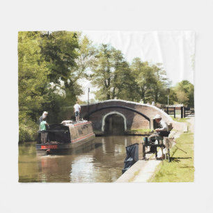 Manta Polar CANAL NARROWBOAT Fleece Blanket