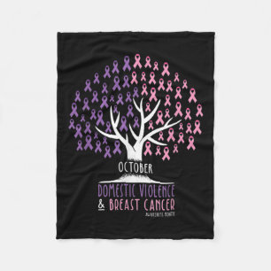 Manta Polar Cáncer De Árbol De Cinta Y Violencia Doméstica