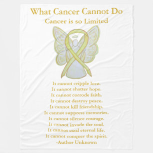 Manta Polar Cáncer de Hueso Amarillo Awareness Ribbon Fleece B