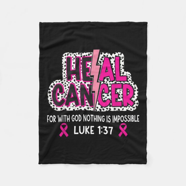Manta Polar Cáncer de Salud Creer Dios Cáncer de Mama Cristian (Anverso)