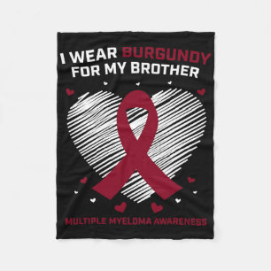 Manta Polar Cáncer de Sangre Burdeos Hermano Mieloma Múltiple