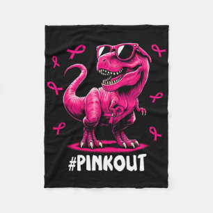 Manta Polar Cáncer de seno rosado Dinosaurio Cinta de Chica Ki