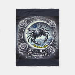 Manta Polar Cáncer "Fuerza en la compasión" Fleece Blanket