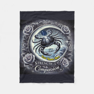 Manta Polar Cáncer "Fuerza en la compasión" Fleece Blanket