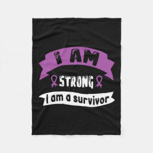 Manta Polar Cáncer Pancreático Soy Fuerte Soy Sobreviviente 1