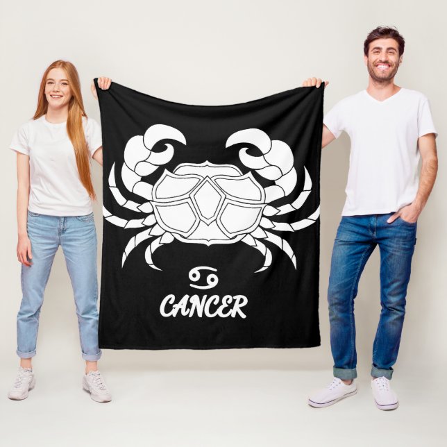 Manta Polar Cáncer Silhouette Fleece Blanket (In situ)