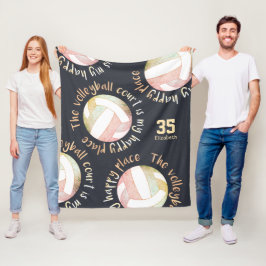 Manta Polar cancha de voleibol feliz lugar pálido carbón veget